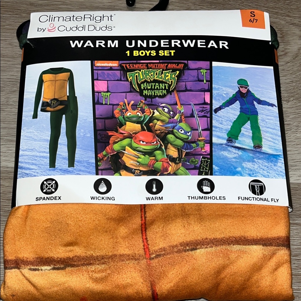 Teenage Mutant Ninja Turtles Boys Warm Underwear Set